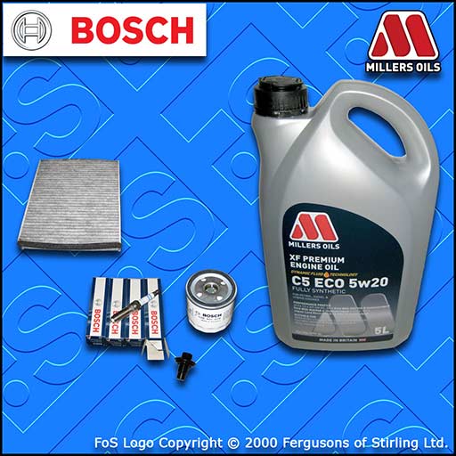 SERVICE KIT FORD FOCUS MK3 1.5 ECOBOOST OIL CABIN FILTER PLUGS +5w20 OIL (14-18)