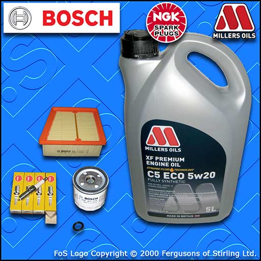 SERVICE KIT for FORD B-MAX 1.4 1.6 OIL AIR FILTERS PLUGS +5w20 OIL (2012-2019)
