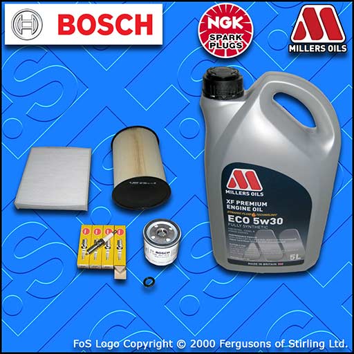 SERVICE KIT for FORD C-MAX 1.6 OIL AIR CABIN FILTERS PLUGS +ECO OIL (2007-2010)