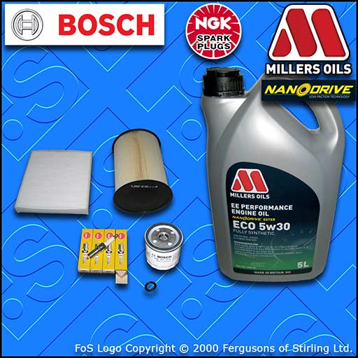 SERVICE KIT for FORD C-MAX 1.6 OIL AIR CABIN FILTERS PLUGS +EE OIL (2007-2010)