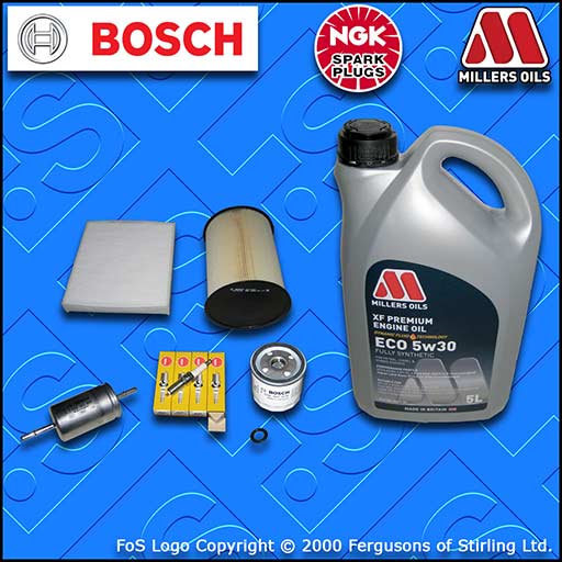 SERVICE KIT for VOLVO C30 1.6 OIL AIR FUEL CABIN FILTER PLUGS +ECO OIL 2007-2012
