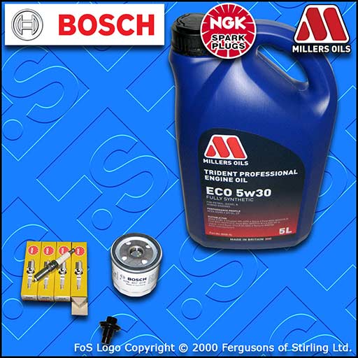 SERVICE KIT for FORD FOCUS MK3 1.6 TI-VCT OIL FILTER PLUGS +LL OIL (2010-2012)