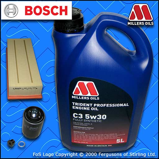 SERVICE KIT for AUDI A3 1.8 TFSI OIL AIR FILTERS +C3 OIL (2006-2013)
