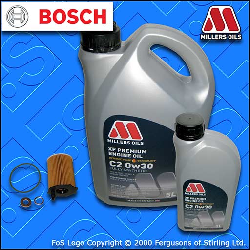 SERVICE KIT for TOYOTA PROACE 1.6 D OIL FILTER +0w30 LL C2 OIL (2016-2019)