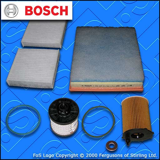 SERVICE KIT for DS DS3 1.6 BLUEHDI OIL AIR FUEL CABIN FILTERS SPW (2015-2019)