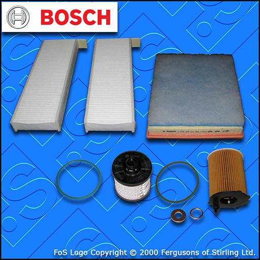 SERVICE KIT for TOYOTA PROACE 1.6 D BOSCH OIL AIR FUEL CABIN FILTERS (2016-2019)
