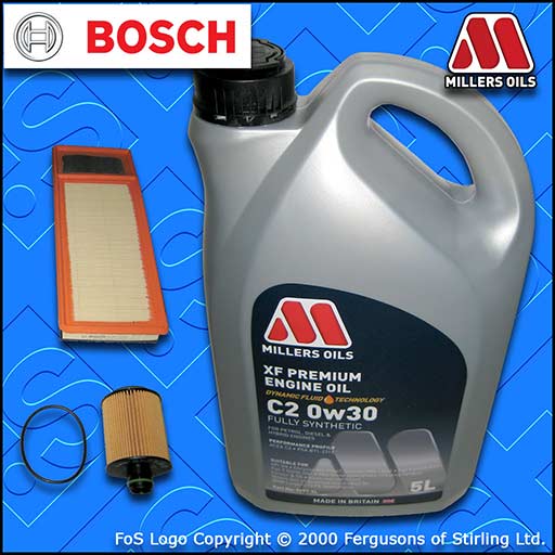 SERVICE KIT for PEUGEOT BIPPER 1.3 HDI OIL AIR FILTERS +0w30 C2 OIL (2010-2017)
