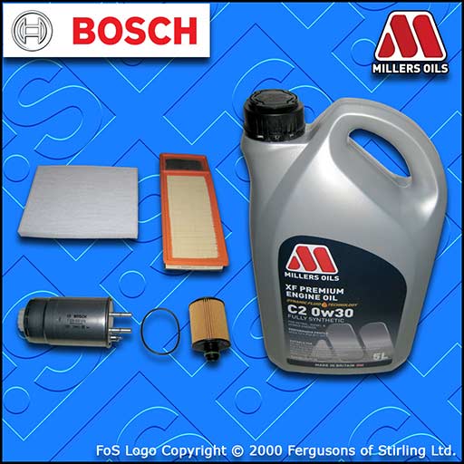 SERVICE KIT for PEUGEOT BIPPER 1.3 HDI OIL AIR FUEL CABIN FILTERS +OIL 2010-2017