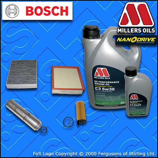 SERVICE KIT BMW 4 SERIES GRAN COUPE F36 418D N47 OIL AIR FUEL CABIN FILTER +OIL