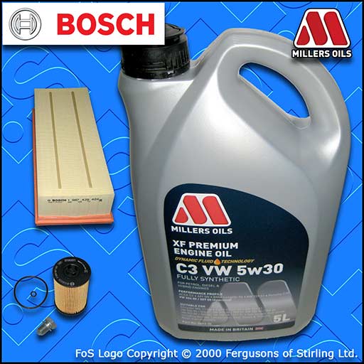 SERVICE KIT for VW SCIROCCO 2.0 TDI ENG=CU* OIL AIR FILTERS +LL OIL (2013-2017)