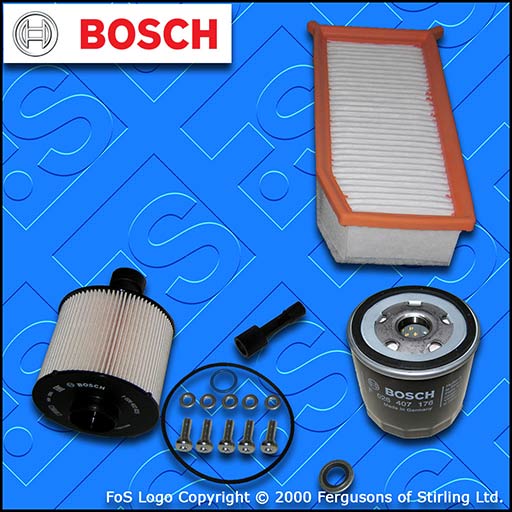 SERVICE KIT for RENAULT CLIO MK4 1.5 DCI BOSCH OIL AIR FUEL FILTERS (2012-2019)