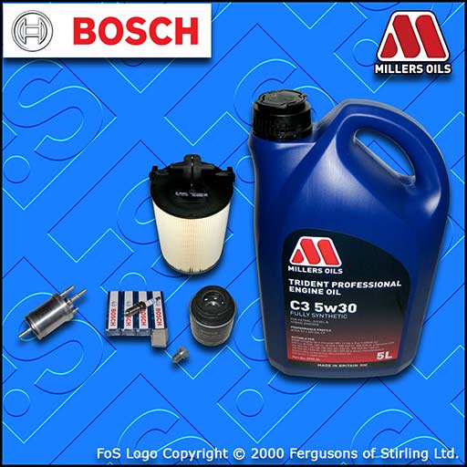 SERVICE KIT for AUDI A3 (8P) 1.2 TSI TFSI OIL AIR FUEL FILTER PLUGS +OIL (10-13)