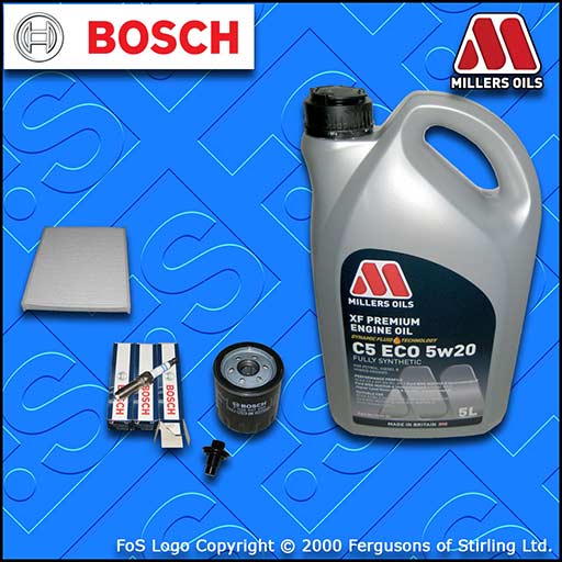 SERVICE KIT for FORD FIESTA MK8 1.0 ECOBOOST OIL CABIN FILTER PLUGS +OIL (17-22)