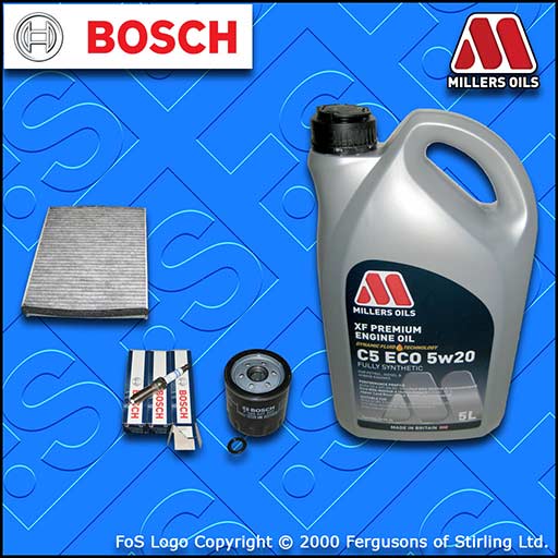 SERVICE KIT FORD C-MAX 1.0 ECOBOOST BOSCH OIL CABIN FILTERS PLUGS +OIL 2012-2019