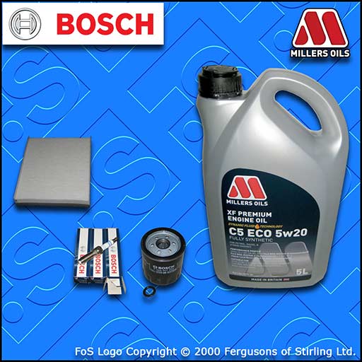 SERVICE KIT FORD C-MAX 1.0 ECOBOOST BOSCH OIL CABIN FILTERS PLUGS +OIL 2012-2019