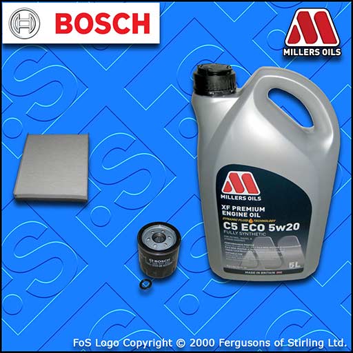 SERVICE KIT for FORD C-MAX 1.0 ECOBOOST BOSCH OIL CABIN FILTERS +OIL (2012-2019)