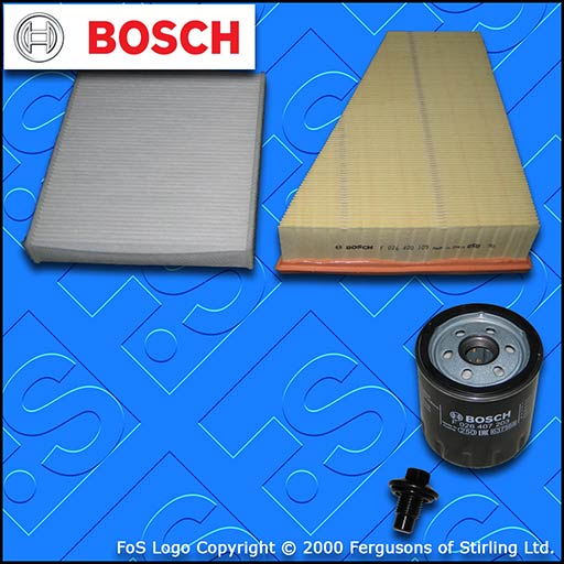 SERVICE KIT for FORD S-MAX 2.0 BOSCH OIL AIR CABIN FILTER SUMP PLUG (2006-2014)