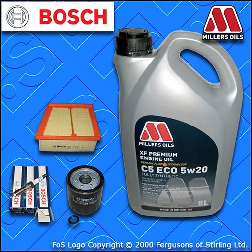 SERVICE KIT FORD ECOSPORT 1.0 ECOBOOST OIL AIR FILTER PLUGS +5w20 OIL 2013-2017