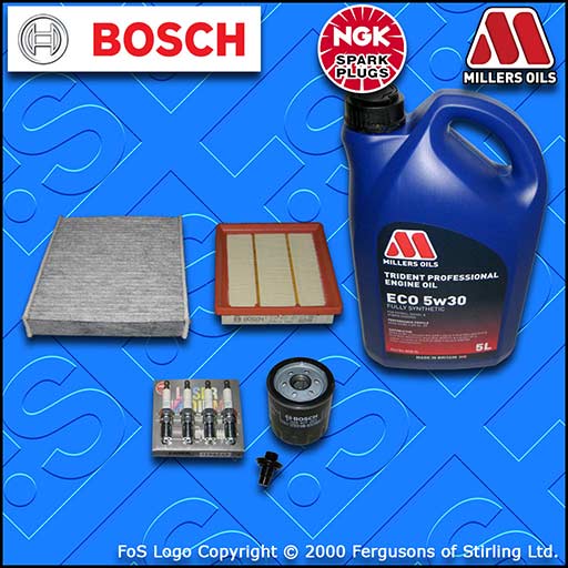 SERVICE KIT for FORD FIESTA MK6 ST150 OIL AIR CABIN FILTERS PLUGS +OIL 2004-2008