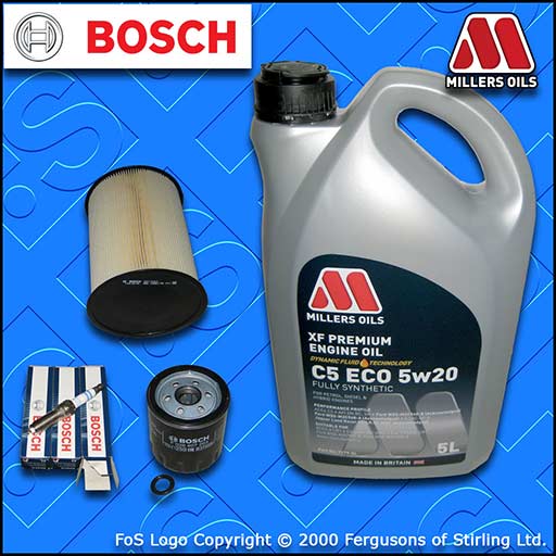 SERVICE KIT FORD C-MAX 1.0 ECOBOOST BOSCH OIL AIR FILTERS PLUGS +OIL (2012-2019)