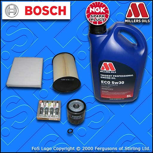 SERVICE KIT FORD FOCUS MK2 2.0 16V OIL AIR CABIN FILTERS PLUGS +OIL (2007-2010)