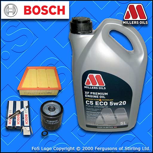 SERVICE KIT FORD ECOSPORT 1.0 ECOBOOST OIL AIR FILTER PLUGS +5w20 OIL 2017-2021