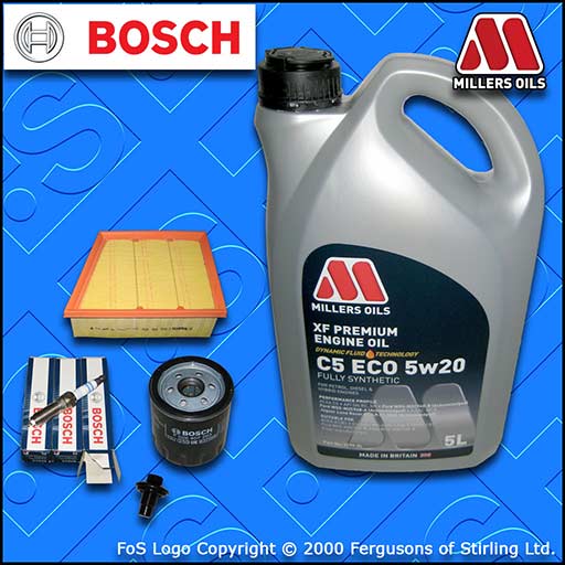 SERVICE KIT for FORD FIESTA MK8 1.0 ECOBOOST OIL AIR FILTER PLUGS +OIL 2017-2022