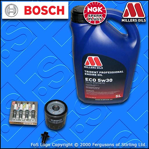SERVICE KIT for FORD S-MAX 2.0 OIL FILTER PLUGS SUMP PLUG +5w30 OIL (2006-2014)