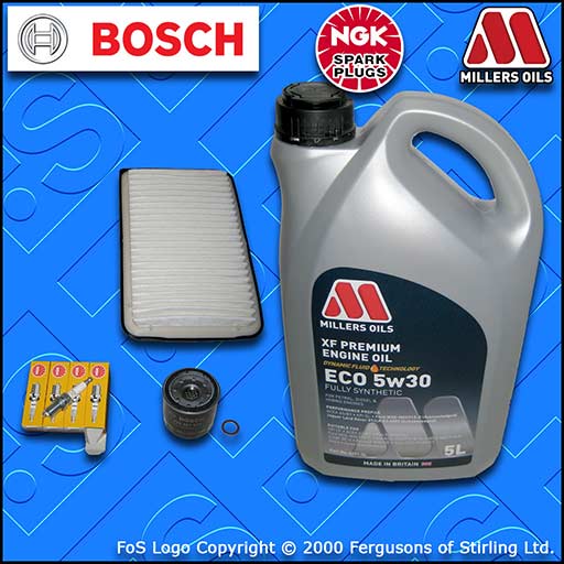 SERVICE KIT for MAZDA 3 (BK) 1.3 1.6 OIL AIR FILTERS SPARK PLUGS +OIL 2003-2009