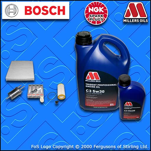 SERVICE KIT VW POLO MK5 6C 6R 1.8 GTI OIL FUEL CABIN FILTER PLUGS +OIL 2014-2017