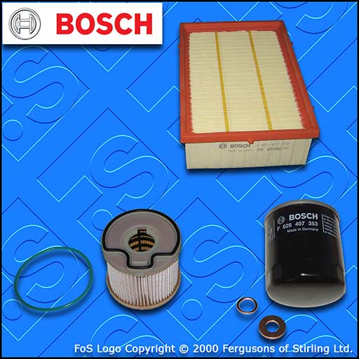 SERVICE KIT for PEUGEOT 307 2.0 HDI 8V OIL AIR FUEL FILTERS BOSCH 2000-2001