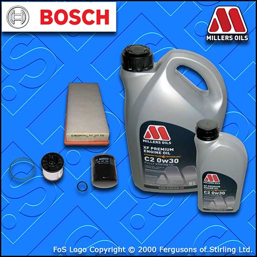 SERVICE KIT for PEUGEOT 508 2.0 BLUEHDI OIL AIR FUEL FILTERS +OIL (2014-2018)