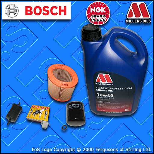 SERVICE KIT for PEUGEOT 106 1.4 OIL AIR FUEL FILTER PLUGS+10w40 SS OIL 1996-2000