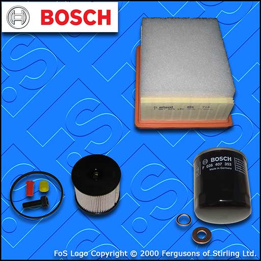 SERVICE KIT for PEUGEOT PARTNER  2.0 HDI 90 8V OIL AIR FUEL FILTERS (2002-2009)
