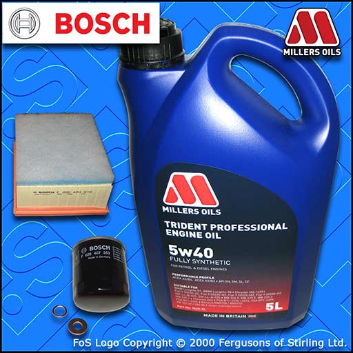 SERVICE KIT for PEUGEOT 206 2.0 HDI OIL AIR FILTERS +5w40 FS OIL (1999-2007)