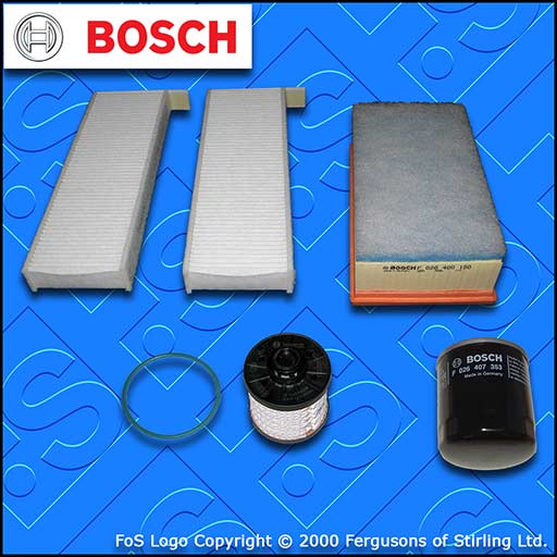 SERVICE KIT for DS DS5 2.0 BLUEHDI BOSCH OIL AIR FUEL CABIN FILTERS (2015-2019)
