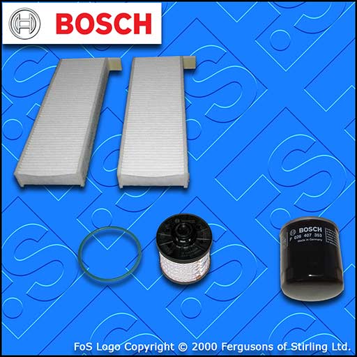SERVICE KIT for DS DS5 2.0 BLUEHDI BOSCH OIL FUEL CABIN FILTERS (2015-2019)
