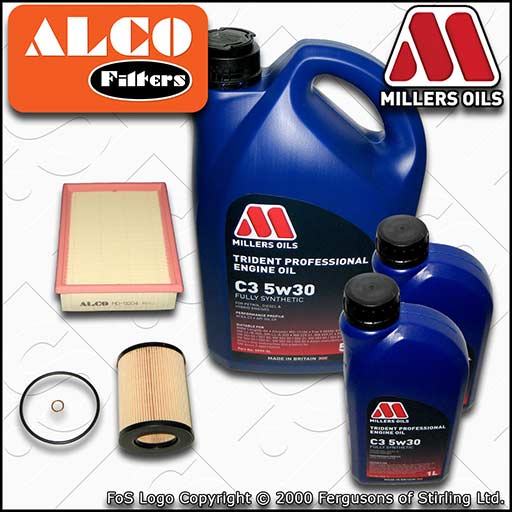 SERVICE KIT for BMW Z4 E85 M54 OIL AIR FILTERS +C3 5w30 OIL (2002-2005)