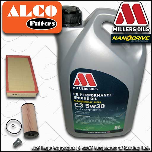 SERVICE KIT for VW NEW BEETLE 1.9 TDI OIL AIR FILTER +EE C3 5w30 OIL (1998-2010)