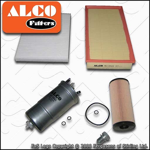 SERVICE KIT for VW NEW BEETLE 1.9 TDI ALCO OIL AIR FUEL CABIN FILTER (1998-2010)