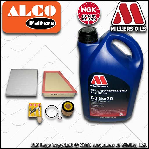 SERVICE KIT for VW FOX 1.2 BMD OIL AIR CABIN FILTERS PLUGS +C3 OIL (2005-2007)