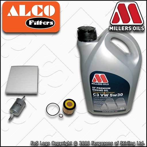 SERVICE KIT for VW FOX 1.2 OIL FUEL CABIN FILTER +XF C3 APPROVED OIL (2005-2011)