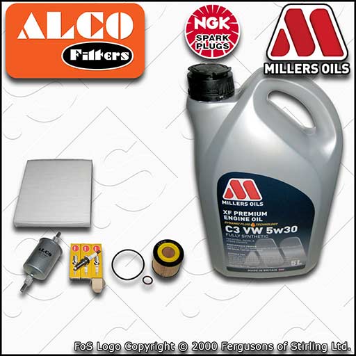 SERVICE KIT for VW FOX 1.2 BMD OIL FUEL CABIN FILTERS PLUGS +XF OIL (2005-2011)