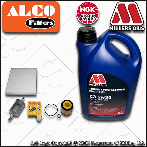 SERVICE KIT for VW FOX 1.2 BMD OIL FUEL CABIN FILTERS PLUGS +C3 OIL (2005-2011)