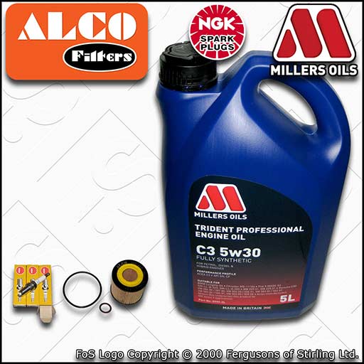 SERVICE KIT for VW FOX 1.2 BMD OIL FILTER PLUGS +C3 OIL (2005-2007)