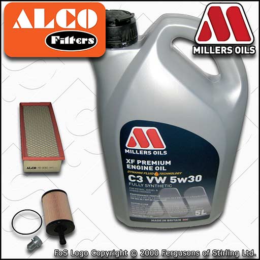 SERVICE KIT for AUDI A3 (8P) 1.9 TDI ALCO OIL AIR FILTERS with OIL (2003-2012)