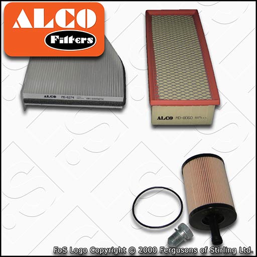 SERVICE KIT for AUDI A3 (8P) 1.9 TDI ALCO OIL AIR CABIN FILTERS (2003-2012)