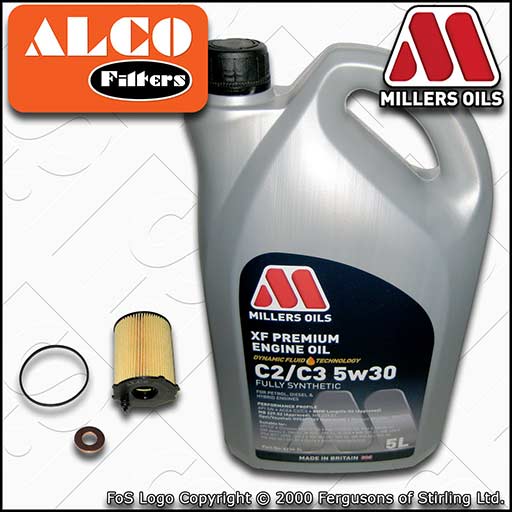 SERVICE KIT for PEUGEOT 407 1.6 HDI ALCO OIL FILTERS +XF C2/C3 OIL (2004-2010)