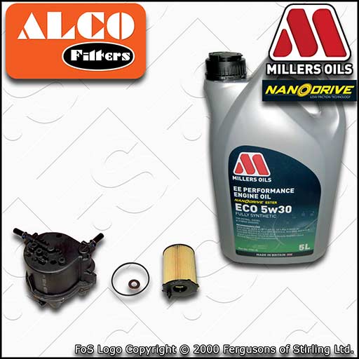 SERVICE KIT for FORD FIESTA MK6 1.4 TDCI OIL FUEL FILTER +EE ECO OIL (2001-2008)