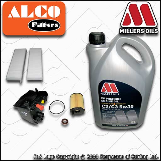 SERVICE KIT for CITROEN C4 PICASSO 1.6 HDI DV6TED4 OIL FUEL CABIN FILTER +OIL